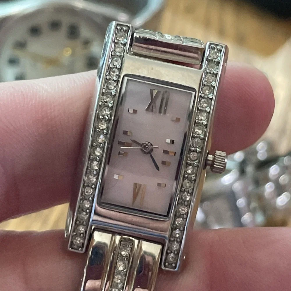 5 Vintage Watches Silver Tone Bracelet Quartz